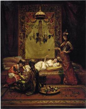 Arab or Arabic people and life. Orientalism oil paintings 567